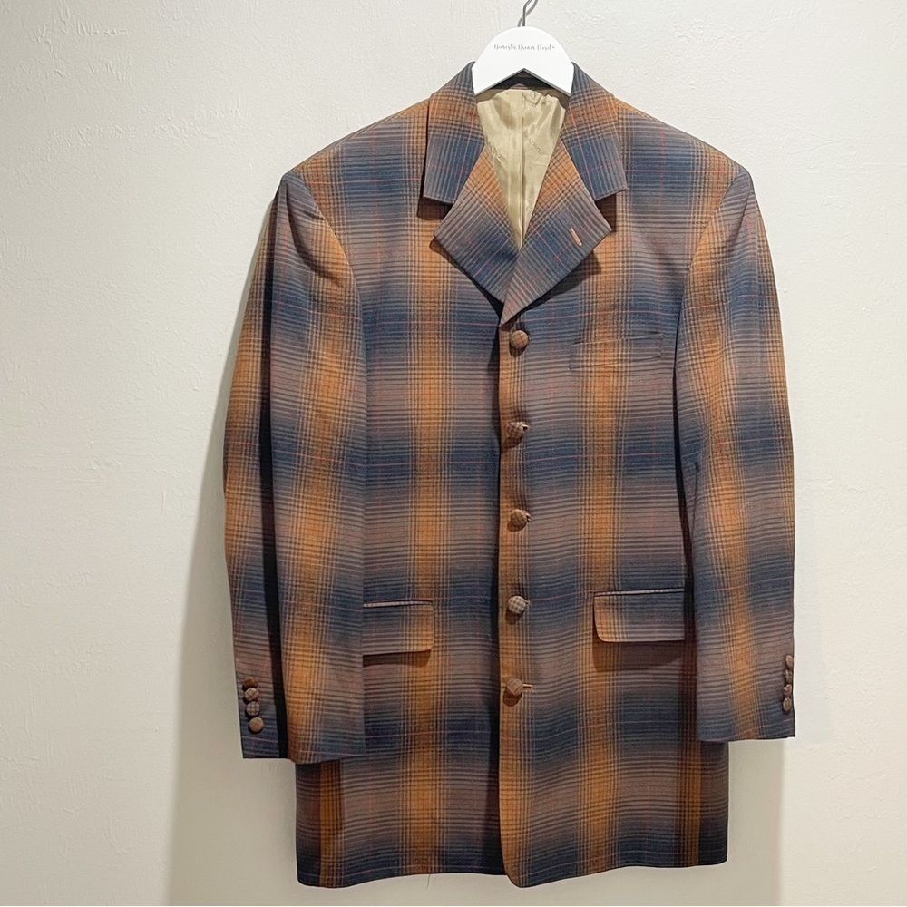STACY ADAMS Men’s Multicolor Plaid Single Breasted Sports Coat Blazer Size 38R